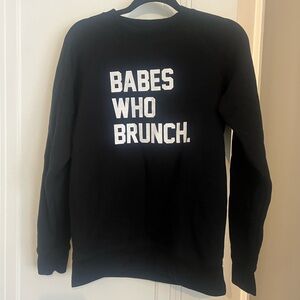 Brunette the label sweatshirt. (Oversized -covers bum)